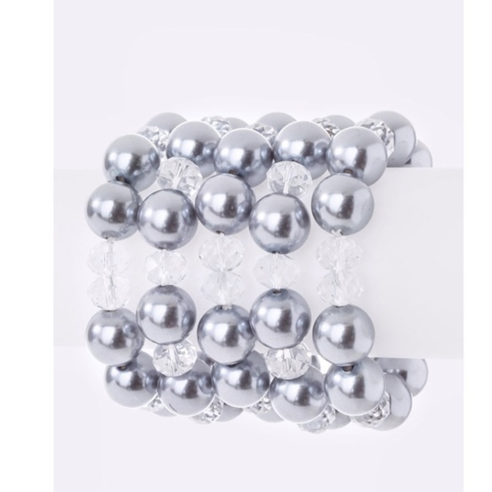 5PC Pearl Stretch Bracelet